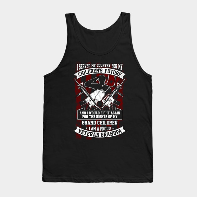 Veteran Grandpa Tank Top by CuteCoCustom